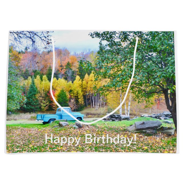 Vintager LKW Große Geschenktüte (Vorderseite)