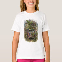 Vintager LKW mit Blume