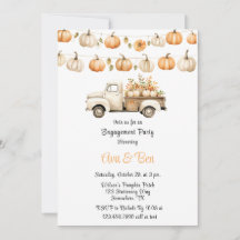 Vintager LKW mit Pumpkins Engagement Party