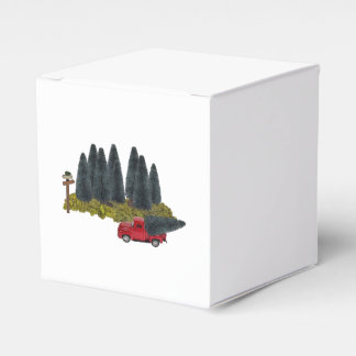 Vintager LKW mit Weihnachtsbaum Geschenkschachtel