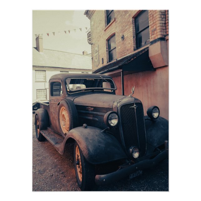 Vintager LKW Poster (Vorderseite)