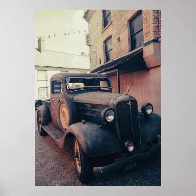 Vintager LKW Poster (Vorne)