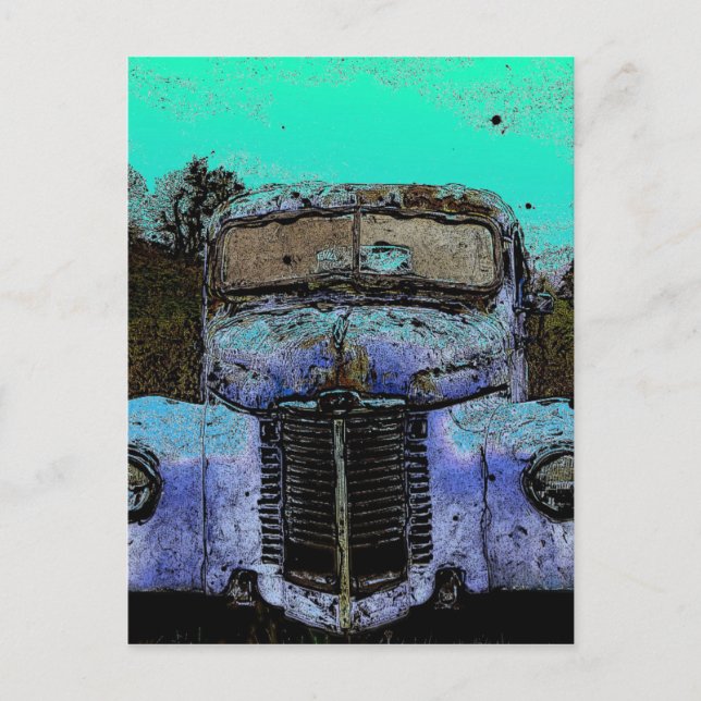 Vintager LKW Postkarte (Vorderseite)