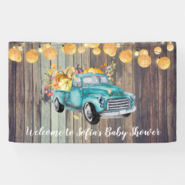 Vintager LKW Rustikaler Barnwood Herbst Willkommen Banner