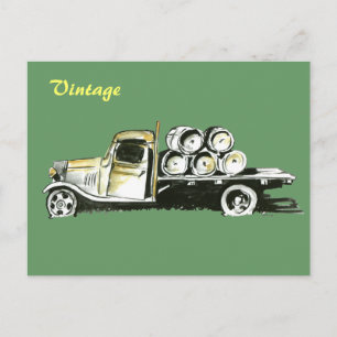 Vintager Lkw v.1 Postkarte