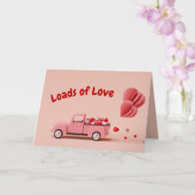 Vintager LKW-Valentinstag