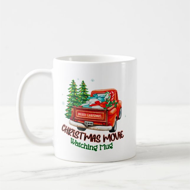 Vintager LKW Weihnachtsfilm Tasse (Links)