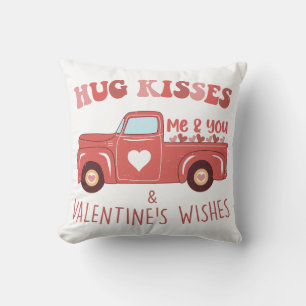 Vintager Lkw zum Valentinstag Kissen
