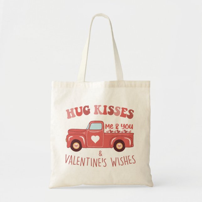 Vintager Lkw zum Valentinstag Tragetasche (Vorne)