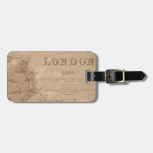 Vintager London Map Tag