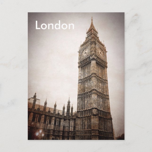 Vintager Londoner Tourismus Postkarte (Vorderseite)