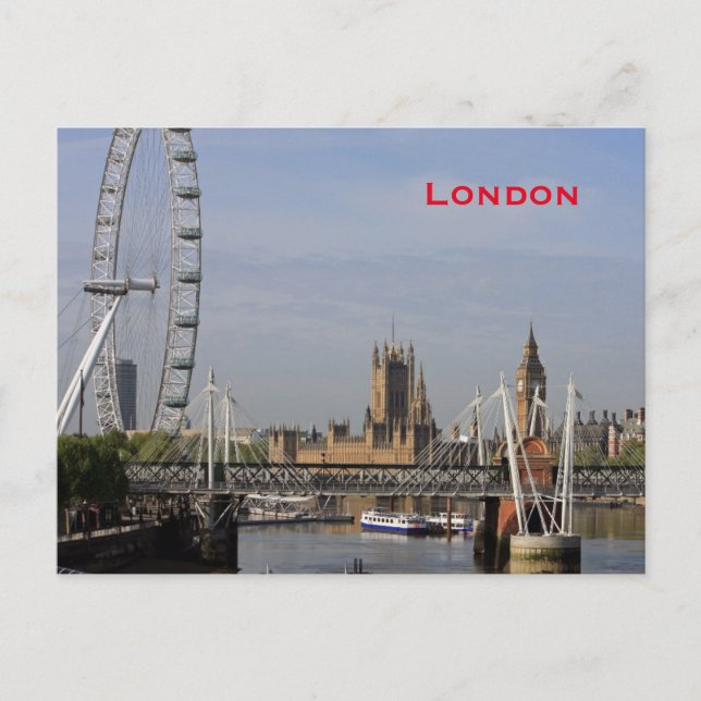Vintager Londoner Tourismus Postkarte (Vorderseite)