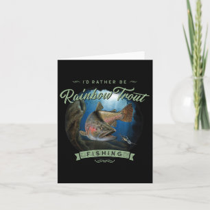 Vintager Look Regenbogenforelle Angelgeschenke Karte