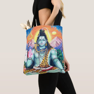 Vintager Lord Shiva Spirituelle Yoga Tote Tag Tasche