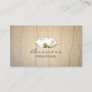Vintager Lotos-Yoga-Lehrer Visitenkarte