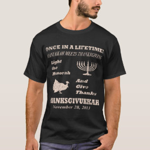 Vintager lustiger Thanksgivukkah T - Shirt