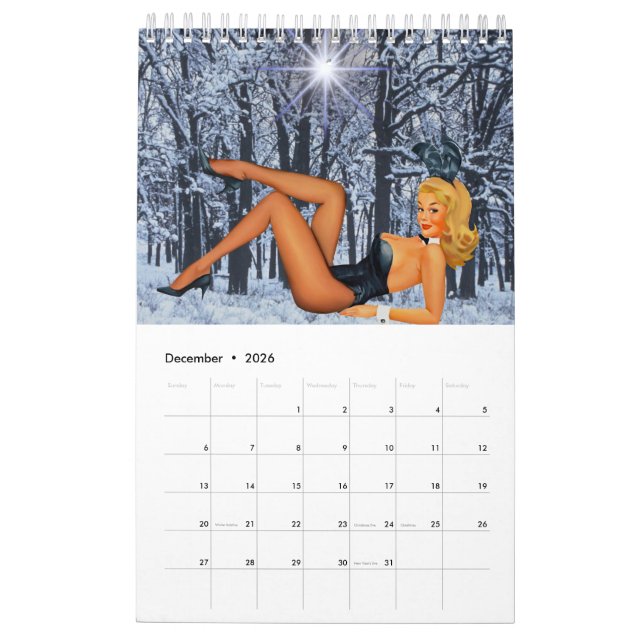 Vintager Mädchenkalender 2023 für Button Kalender (Dez 2026)