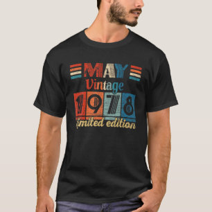 Vintager Mai 1978 44. Geburtstagsgeschenke 44 Jahr T-Shirt