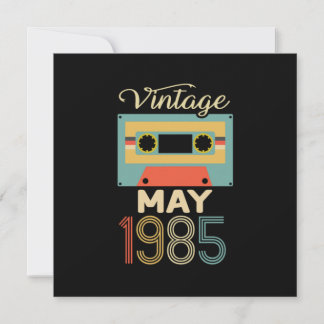 Vintager Mai 1985 35. Geburtstag 35 Jahre Geschenk Einladung