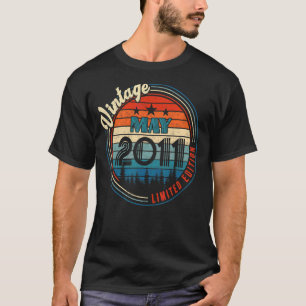 Vintager Mai 2011 11 Jahre alter Geburtstag T-Shirt