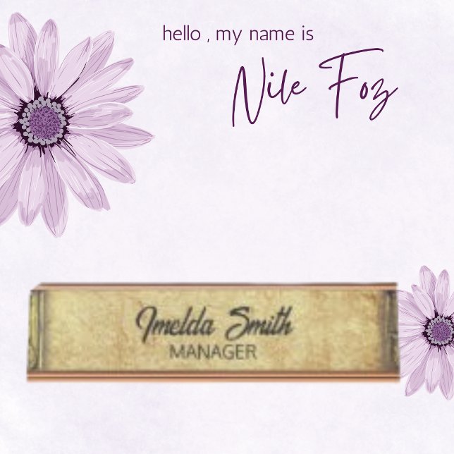 Vintager Manager Schreibtischnamensplakette (Von Creator hochgeladen)