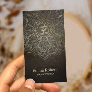 Vintager Mandala Namaste OM unterzeichnen Visitenkarte