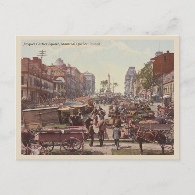 Vintager Markt von Montreal Quebec Kanada Postkarte (Vorderseite)