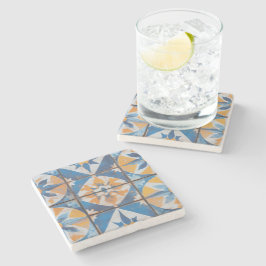 Vintager mediterraner Tile Stone Untersetzer