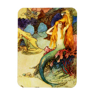 Vintager Meerjungfrau-Magnet Magnet