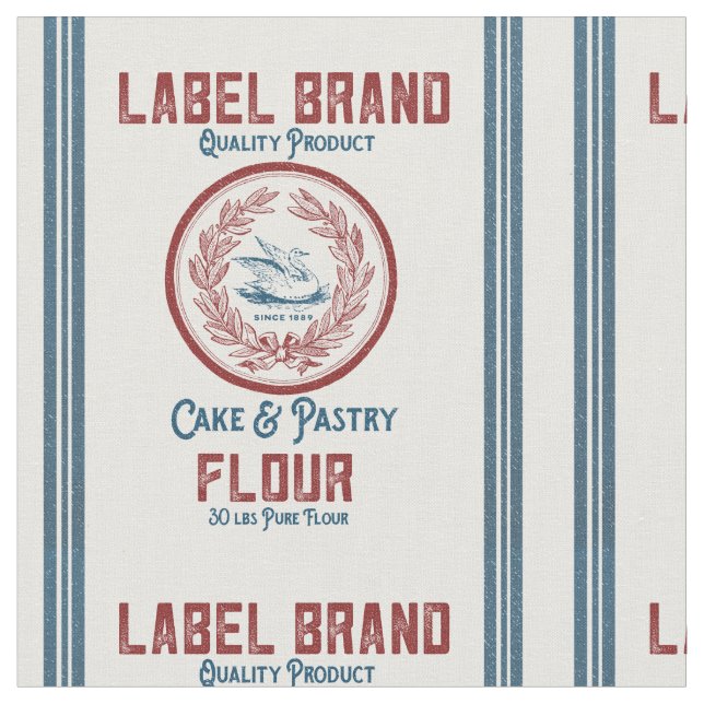 Vintager Mehl-Sack-Entwurf Stoff (Nahaufnahme)