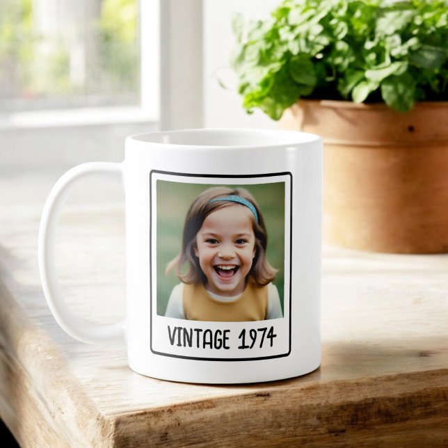 Vintager Meilenstein Geburtstag Foto Keepake Kaffeetasse (Von Creator hochgeladen)