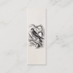 Vintager MERLIN-Falke-Vogel - Mini Visitenkarte