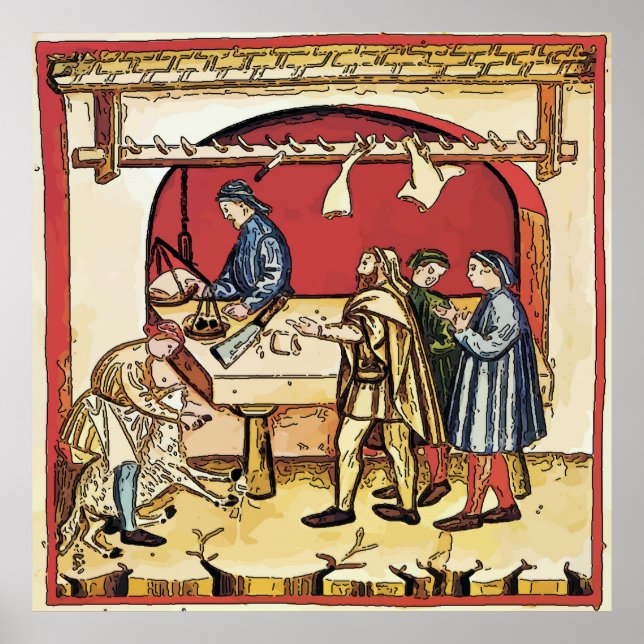 Vintager Metzgerladen Poster (Vorne)