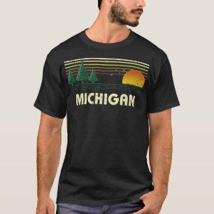 Vintager Michigan Sunset Staat Travel Souvenir T-Shirt