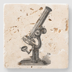Vintager Mikroskop-Untersetzer Steinuntersetzer