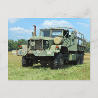 Vintager militärischer überschüssiger LKW 6X6 Postkarte