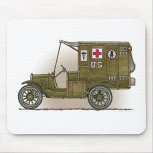 Vintager Militärkrankenwagen Mousepad