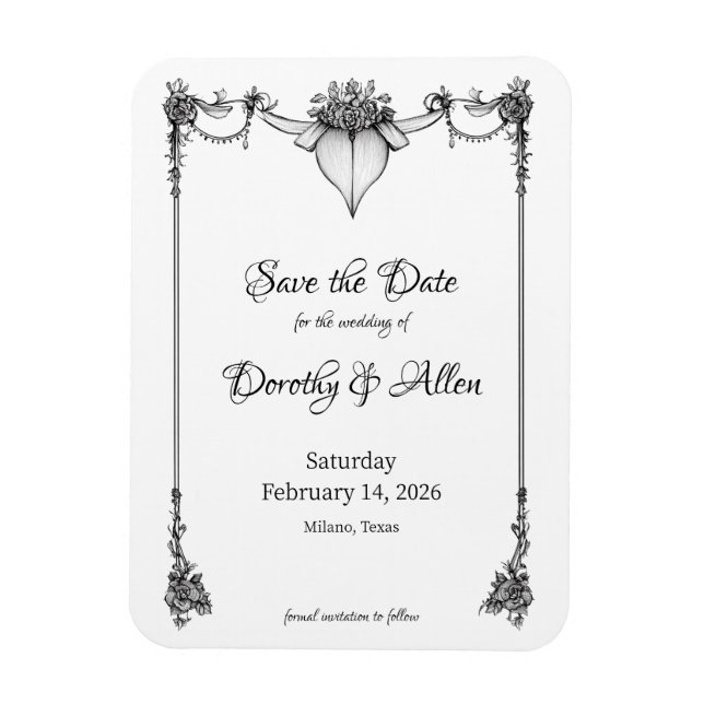 Vintager Minimalismus dünne Magnetkarte Magnet (Vertikal)