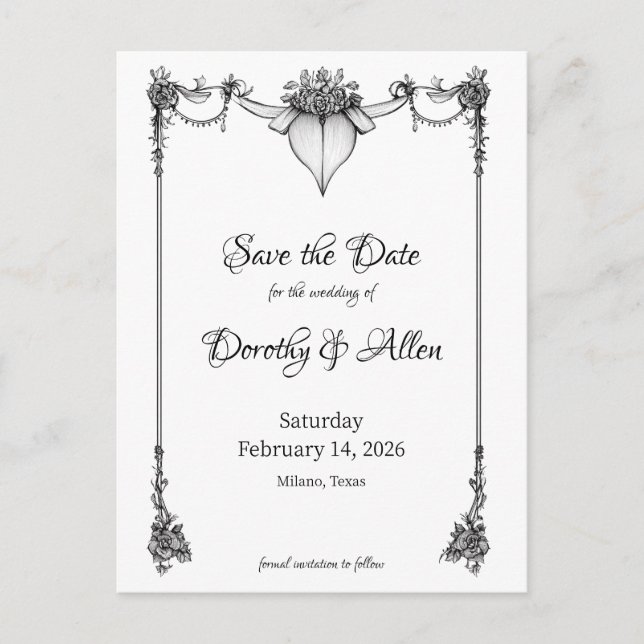 Vintager Minimalismus dünne Magnetkarte Postkarte (Vorderseite)