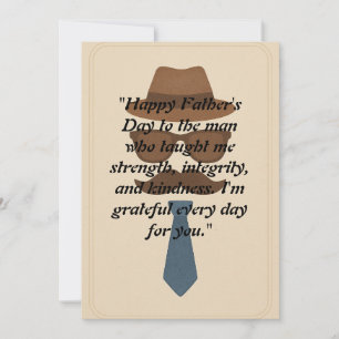 Vintager Minimalistischer Vatertag Feiertagskarte