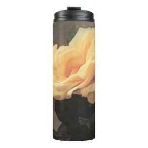 Vintager mit Blumenhintergrund der Kunst in den Thermosbecher