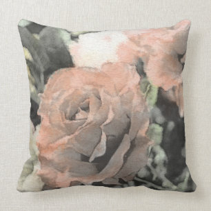 Vintager mit Blumenhintergrund der Kunst mit Kissen