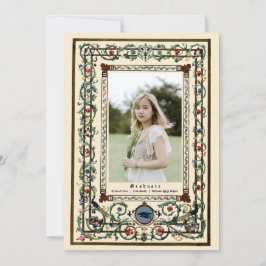 Vintager "mittelalterlicher" beleuchteter Abschlus Einladung