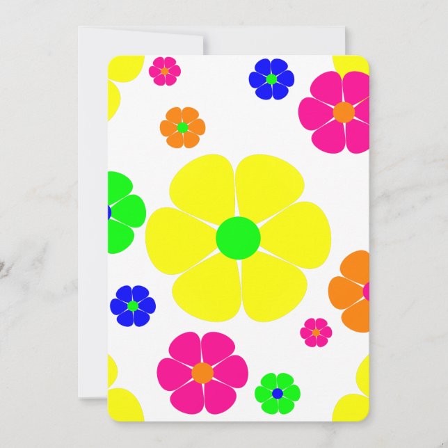 Vintager Mod-Blumengarten Einladung (Vorderseite)