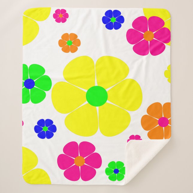 Vintager Mod-Blumengarten Sherpadecke (Vorderseite)