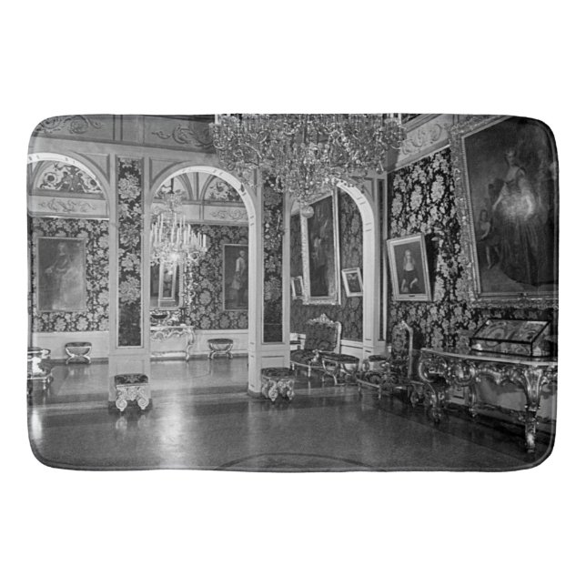 Vintager Monaco Palace Prince Blue Room Badematte (Vorderseite)
