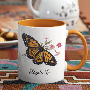 Vintager Monarchen-Schmetterling mit dem Namen Nie Tasse