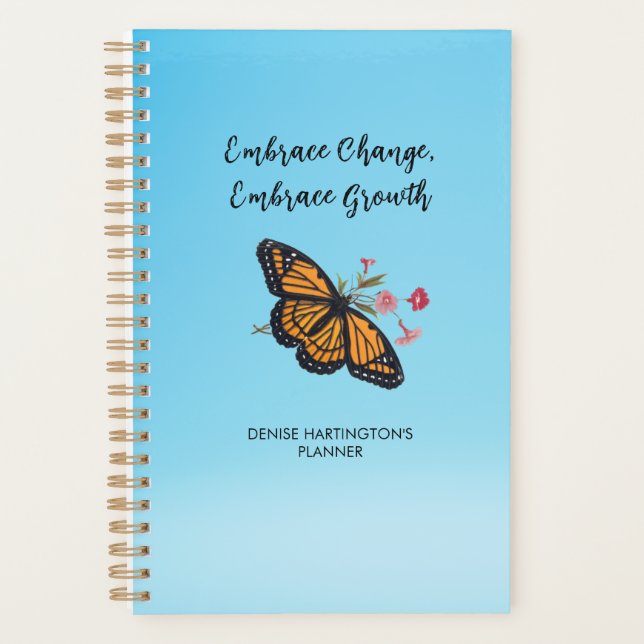 Vintager Monarchschmetterling Inspiration Personal Planer (Vorderseite)
