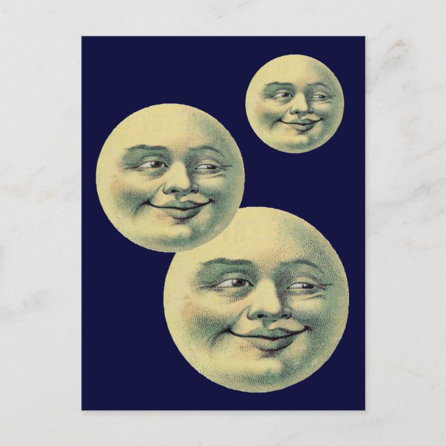 Vintager Mond Postkarte (Vorderseite)