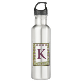 Vintager Monogramm-Letter-Rahmen Edelstahlflasche